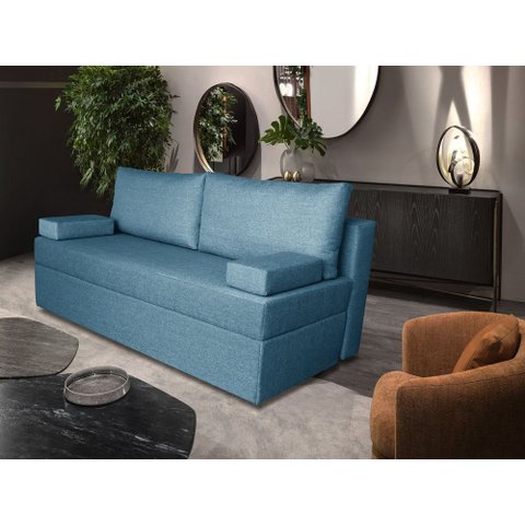 Sofá de 03 Lugares Life_mm com Baú que Se Transforma em Sofá Cama Resistente e Confortável em Linho