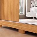 Ver imagem 4 de Guarda Roupa Casal Riva 2 Portas de Correr com Espelho 4 Gavetas MDF Cinamon Touch-Off White