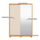 Ver imagem 6 de Guarda Roupa Casal Riva 2 Portas de Correr com Espelho 4 Gavetas MDF Cinamon Touch-Off White