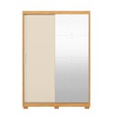 Ver imagem 7 de Guarda Roupa Casal Riva 2 Portas de Correr com Espelho 4 Gavetas MDF Cinamon Touch-Off White