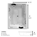 Ver imagem 3 de Spa Retangular Lorenza Completo com Hidro em Acrílico - 127v