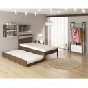 Ver imagem 4 de Cama de Solteiro Auxiliar para Colchão 88 x 188 cm Multimóveis CR35012 Nogal