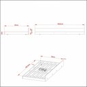 Ver imagem 2 de Cama de Solteiro Auxiliar para Colchão 88 x 188 cm Multimóveis CR35012 Nogal