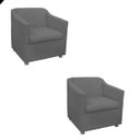 Ver imagem 1 de Kit 02 Poltrona Decorativa Tilla Suede com Pés Cromados