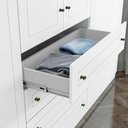 Ver imagem 4 de Guarda Roupa Casal 6 Portas Americano Branco - Henn