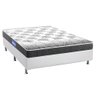 Cama Box Casal: Colchão Espuma Probel Guarda Costas Resistente + Base CRC Courano White(138x188) - 1