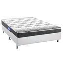 Ver imagem 1 de Cama Box Casal: Colchão Espuma Probel Guarda Costas Resistente + Base CRC Courano White(138x188)