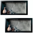 Ver imagem 1 de Kit 02 Nicho de Porcelanato Cinza Grafite Polido 60x32cm