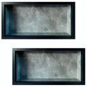 Ver imagem 2 de Kit 02 Nicho de Porcelanato Cinza Grafite Polido 60x32cm