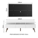 Ver imagem 3 de Rack Madesa Londres e Painel para Tv até 55 Polegadas - Branco/preto