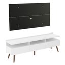 Ver imagem 6 de Rack Madesa Londres e Painel para Tv até 55 Polegadas - Branco/preto