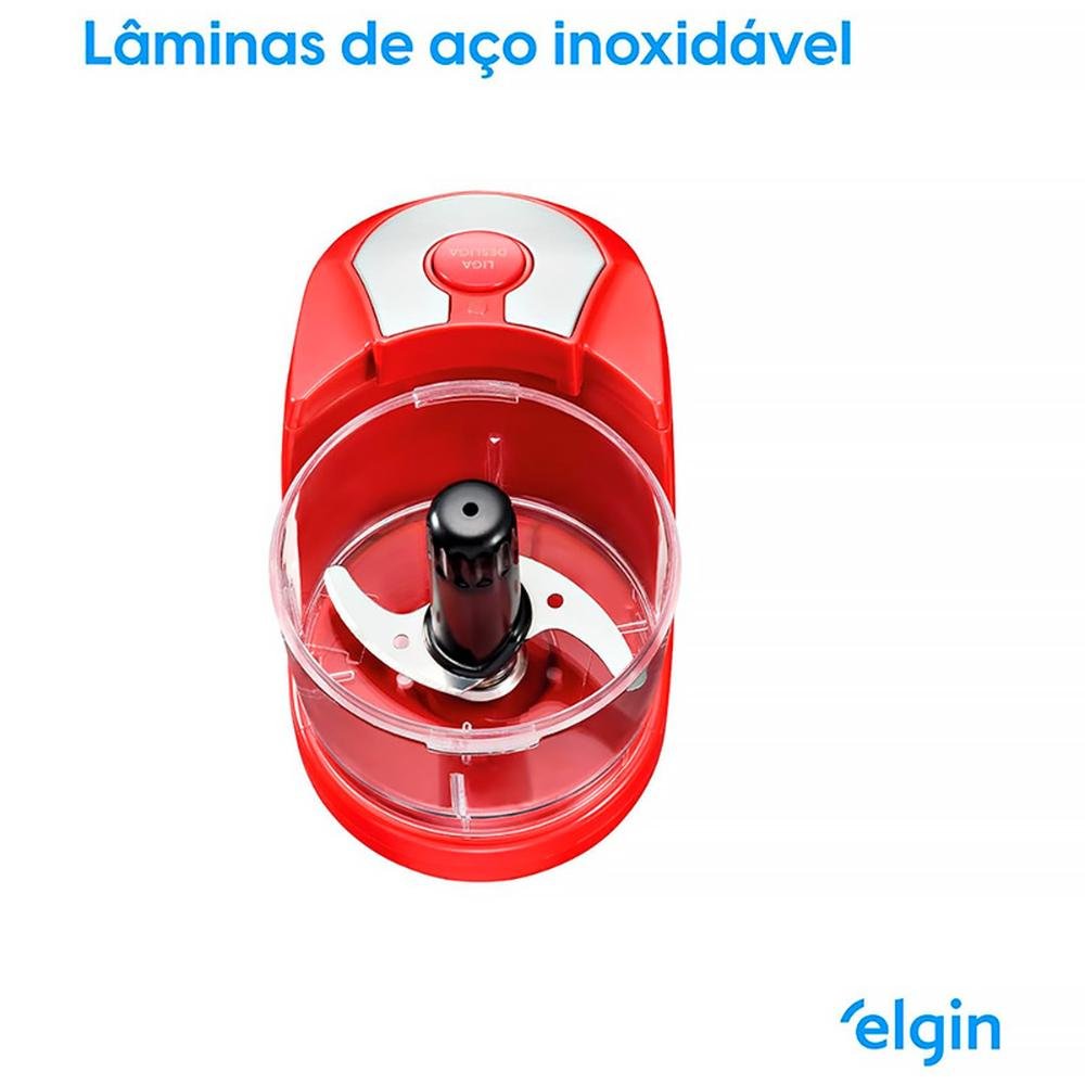 Mini Processador Turbo Press Elgin 150w Vermelho 127v - 5