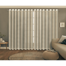 Cortina Gaze de Linho Bege 6,00 X 2,60 sem Forro Sala/quarto - 1