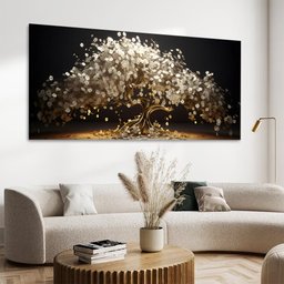 Quadro Decorativo Floral Pintura, Tela em Canvas ideal para  Sala, Quarto e Hall  (100x70 cm) - 2