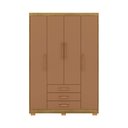 Ver imagem 2 de Guarda Roupa Pequeno Ep 4 Portas e 3 Gavetas Ideal para Quarto de Solteiro:nature-camarim