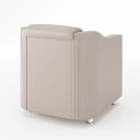 Ver imagem 3 de Poltrona para Recepção Clínica Médica - Balaqui Decor Cor:courino Bege