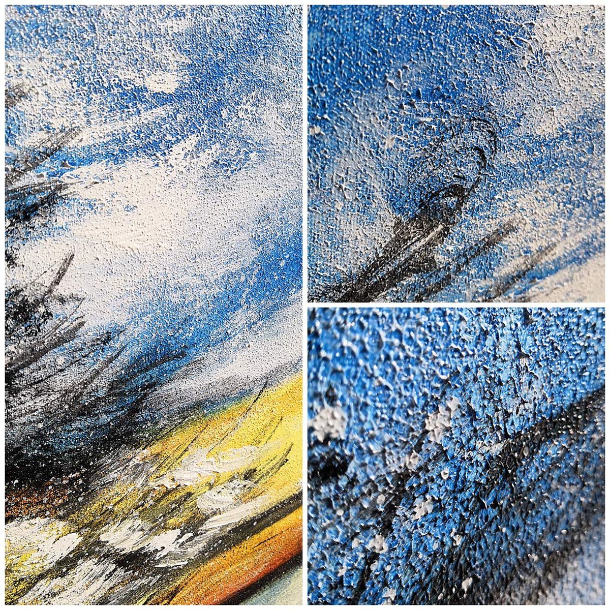 Quadro Pintura Tela emoldurado moderna 5330: 130cm (A) x 130	cm (L) - 4