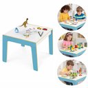 Ver imagem 6 de Mesinha Infantil Madeira Mesa Azul MDF Didatica Estudos Lanche Multiuso Brinquedoteca Quarto Crianca