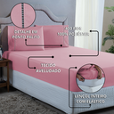 Ver imagem 6 de Conjunto Lençol Queen Ponto Palito Micropercal 400 Fios 3 Peças Roupa Cama Box e Padrão:rose