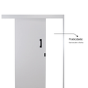 Ver imagem 4 de Porta de Correr Madeira 215x80cm Sobrepor Reversível Melamínico MGM Abertura Direita Branco