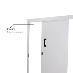 Porta de Correr Madeira 215x80cm Sobrepor Reversível Melamínico MGM - 6