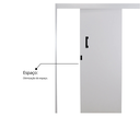 Ver imagem 6 de Porta de Correr Madeira 215x80cm Sobrepor Reversível Melamínico MGM Abertura Direita Branco