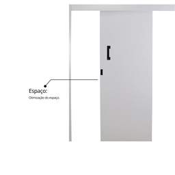 Porta de Correr Madeira 215x80cm Sobrepor Reversível Melamínico MGM - 7