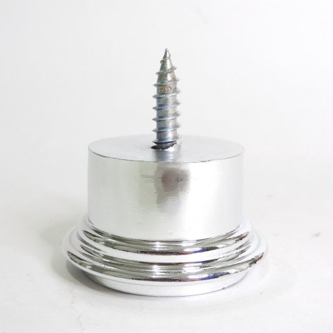 Pé para Sofá 3,3 Cm Metalizado Redondo Kit 6 Unidades