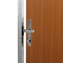 Ver imagem 3 de Kit Porta de Madeira Lisa 212x65cm com Batente de Alumínio 3,6cm Ecomadeiral MGM Abertura Esquerda Marrom/Mogno