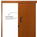 Ver mais imagens de Porta de Correr Madeira 215x80cm Sobrepor Reversível Melamínico MGM Abertura Direita Marrom/Mogno