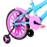 Bicicleta Infantil Aro 16 Nylon Cor Azul Claro e Rosa - 7
