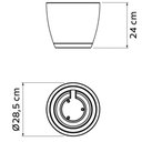 Ver imagem 3 de Kit 4 Vasos para Flores com Prato Asteca Tramontina Plástico 24cm Granito Areia Folhagens Plantas