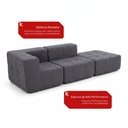 Ver imagem 6 de Sofá Modular 3 Lugares Kappesberg Boucle Titanio
