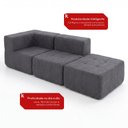 Ver imagem 5 de Sofá Modular 3 Lugares Kappesberg Boucle Titanio