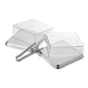 Ver imagem 4 de Porta Frios Duplo Inox Empilhável com Pegador Pinça Kit Casa