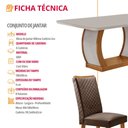 Ver imagem 7 de Mesa de Jantar Milena 180cm Tampo Mdf e Vidro Canto Copo com 6 Cadeiras Lira