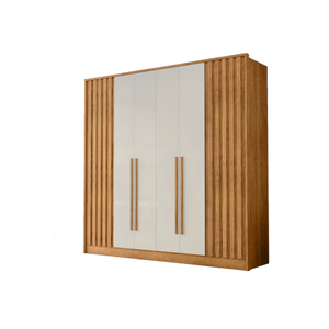 Guarda Roupa Navegantes Roupeiro 6 Portas 6 Gvts Cedro/areia