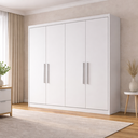 Ver imagem 2 de Guarda Roupa Solteiro 4 Portas 3 Gavetas MDF Moderni Plus Novo Horizonte