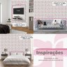 Papel de Parede Lavável Floral Azul Delicado Flores Naturais Decorativo Quarto Sala Cozinha 18m - 4