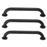 Barra de Apoio 30cm Preto Fosco Kit 3 Unidades Alça Inox Idoso Cadeirante Deficiente Banheiro - 1