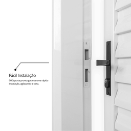 Porta de Aço Laminada 215x65cm Minas Sul Mgm Abertura Direita - 7 Porta de Aço Laminada 215x65cm Minas Sul Mgm Abertura Direita - 7