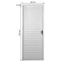 Ver imagem 4 de Porta de Aço Laminada 215x65cm Minas Sul MGM Abertura Esquerda Branco