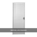Ver imagem 2 de Porta de Aço Laminada 215x65cm Minas Sul MGM Abertura Esquerda Branco