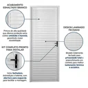 Ver imagem 3 de Porta de Aço Laminada 215x65cm Minas Sul MGM Abertura Esquerda Branco