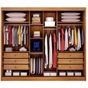 Ver imagem 2 de Guarda Roupa Casal Duna 3 Portas 6 Gavetas com Espelho Cinamomo - Novo Horizonte