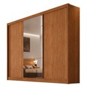 Ver imagem 1 de Guarda Roupa Casal Duna 3 Portas 6 Gavetas com Espelho Cinamomo - Novo Horizonte