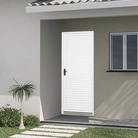 Porta de Aço Laminada 215x85cm Minas Sul Mgm Abertura Esquerda