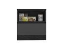 Ver imagem 2 de Balcão 1 Porta 1 Gaveta 0,80m Para Cooktop Com Tampo Lotus Grafite - FdECOR