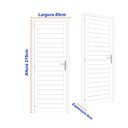 Porta de Aço Laminada 215x85cm Minas Sul MGM - 5