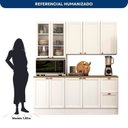 Ver imagem 4 de Cozinha Modulada Compacta Americana 3 Peças Paneleiro Duplo com Balcão Tampo Unna Branco